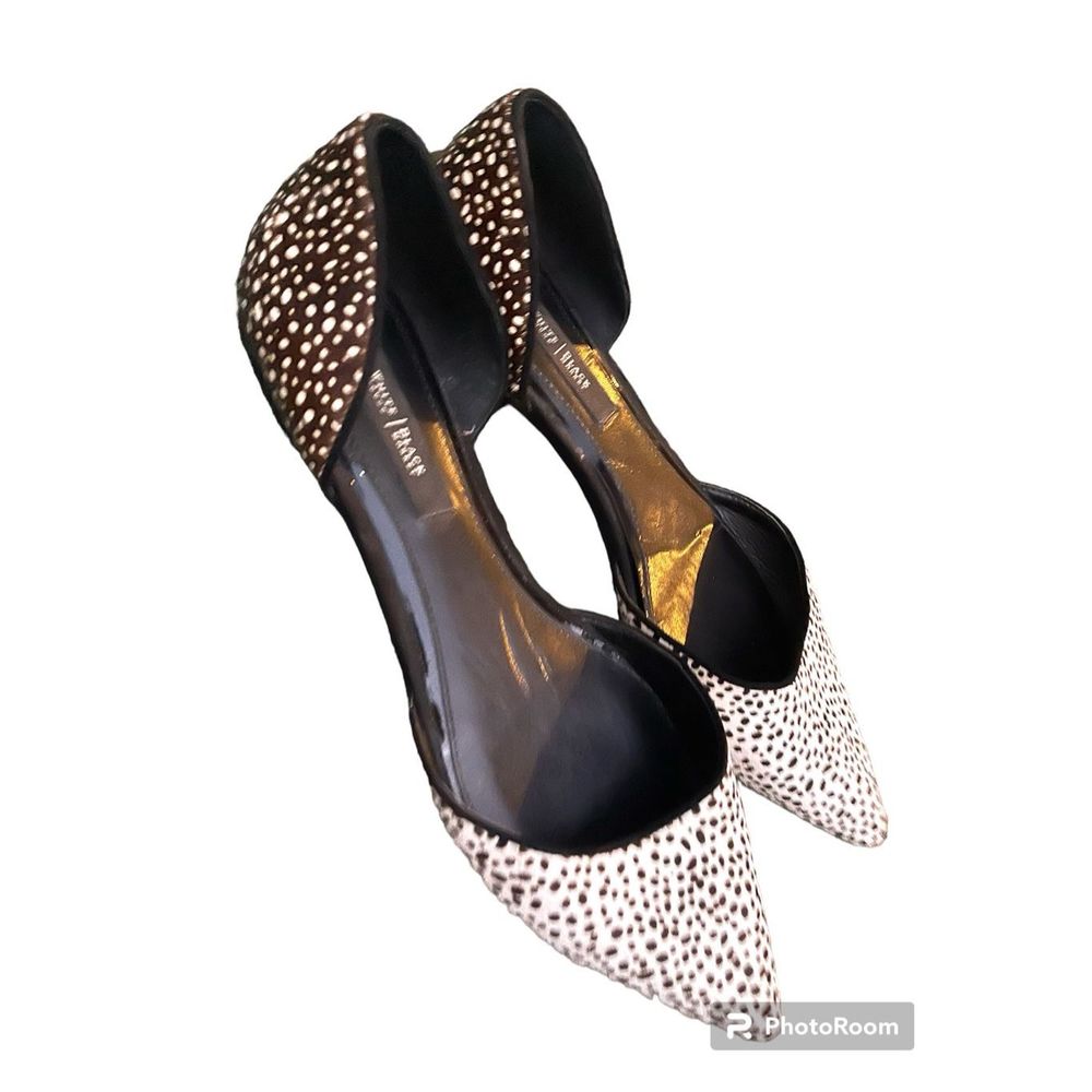 White House Black Market D’Orsay Cosima cow hair flat slip on shoe 9.5